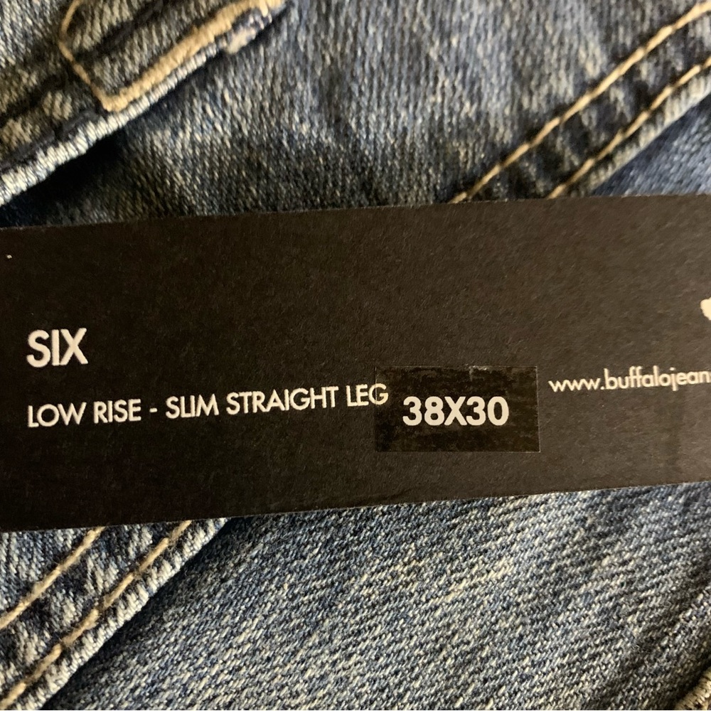 Buffalo David Bitton Six low rise slim straight leg blue jeans NWT 38X30 - Picture 8 of 11